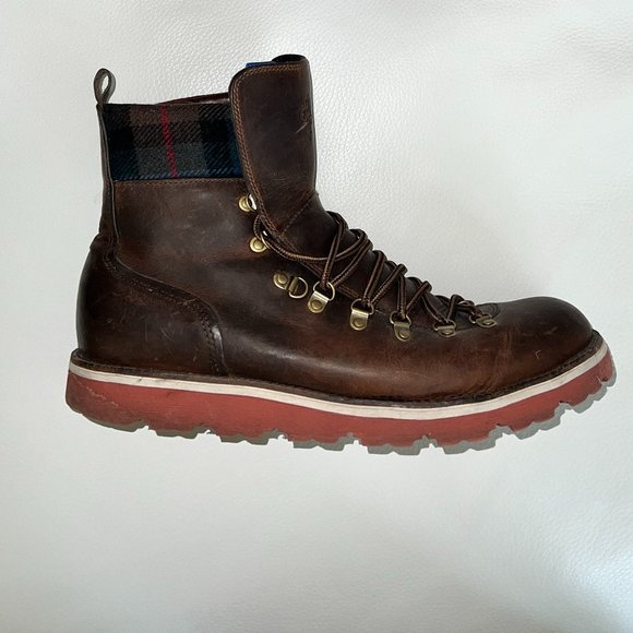 Offers Welcomed! Cole Haan Air Hunter Hiker Brown Leather Plaid Boots, Men's 9 - Picture 1 of 7